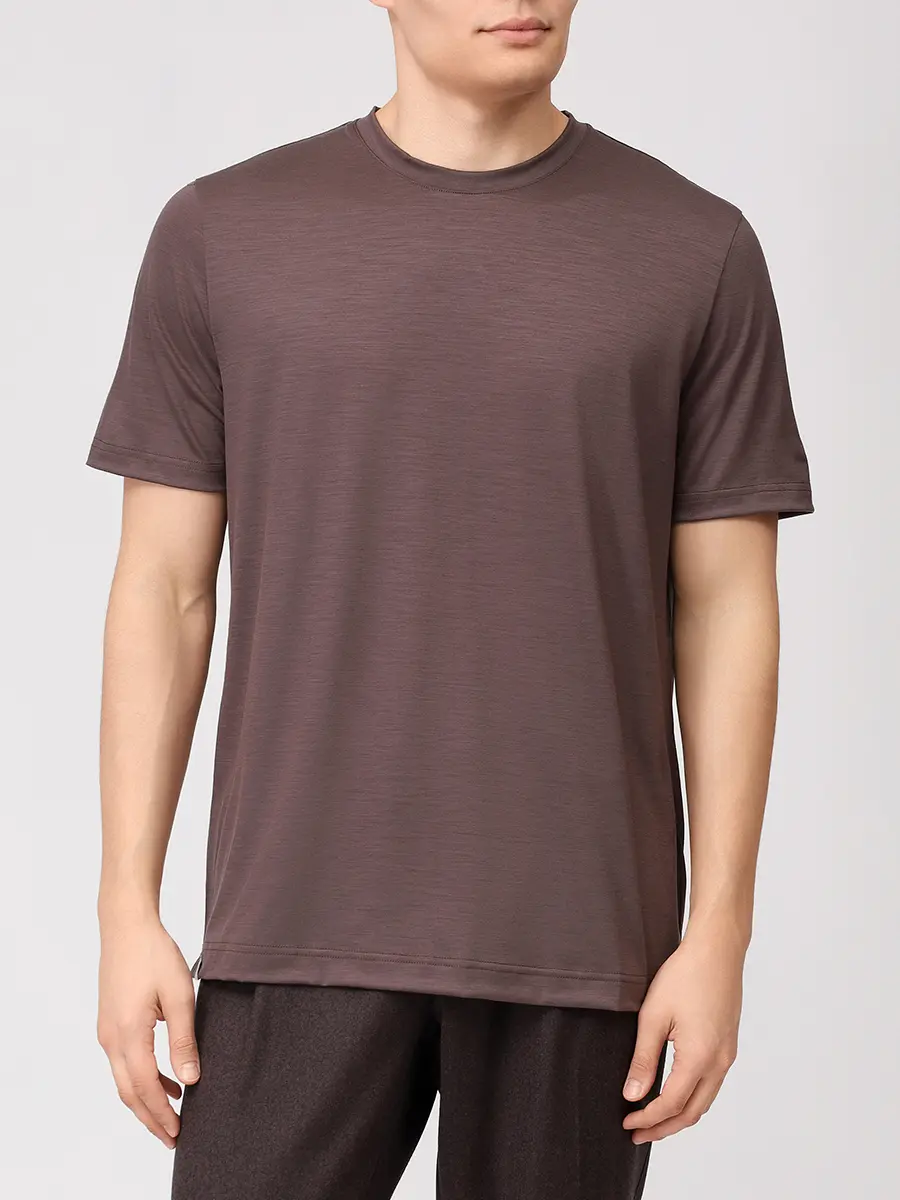 Футболка шерстяная CAPOBIANCO 19M660.JE00.300T Коричневый  Фото 4