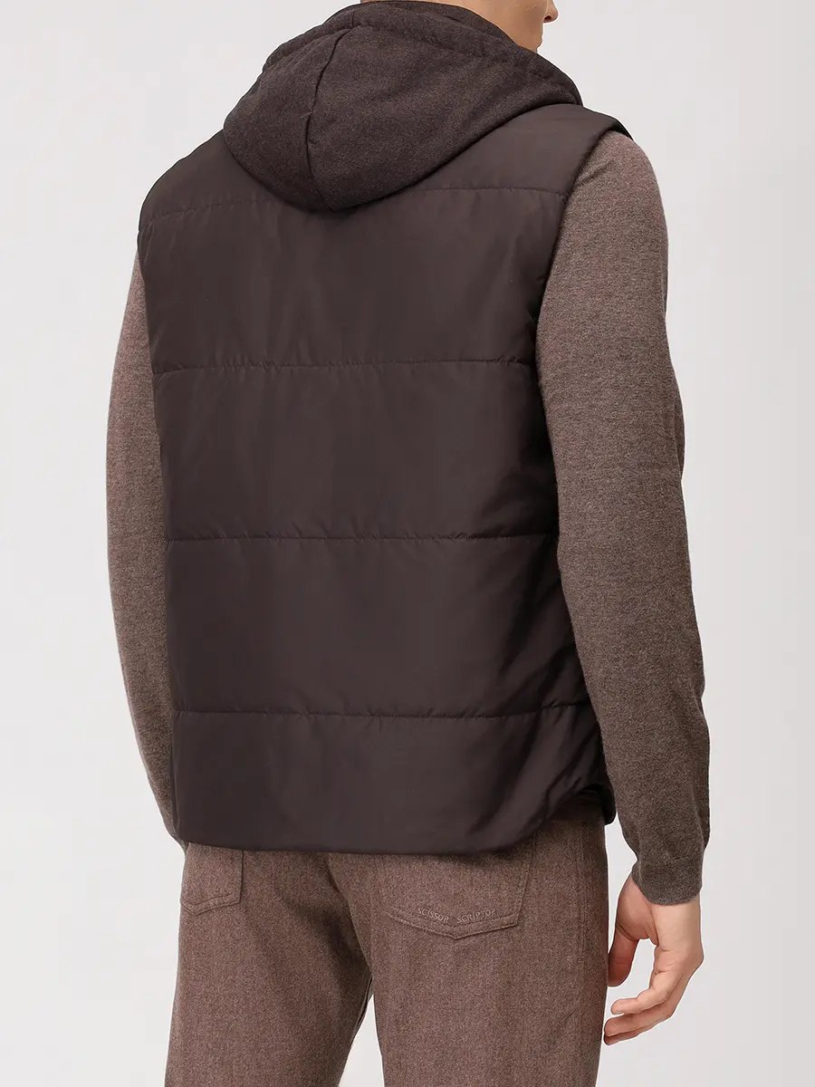 Жилет шерстяной CAPOBIANCO 19M140.FLNY.300T Коричневый  Фото 3