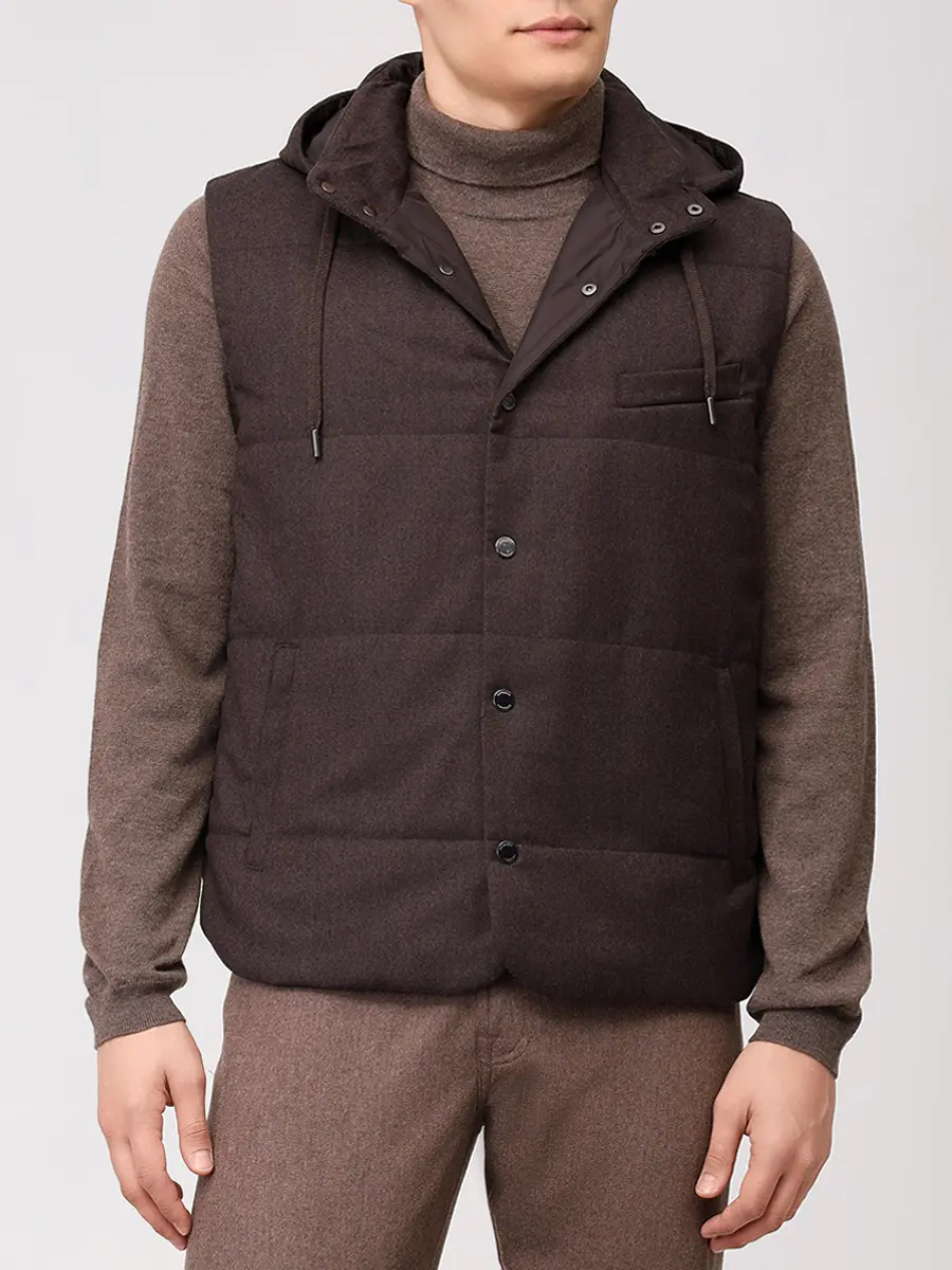 Жилет шерстяной CAPOBIANCO 19M140.FLNY.300T Коричневый  Фото 4