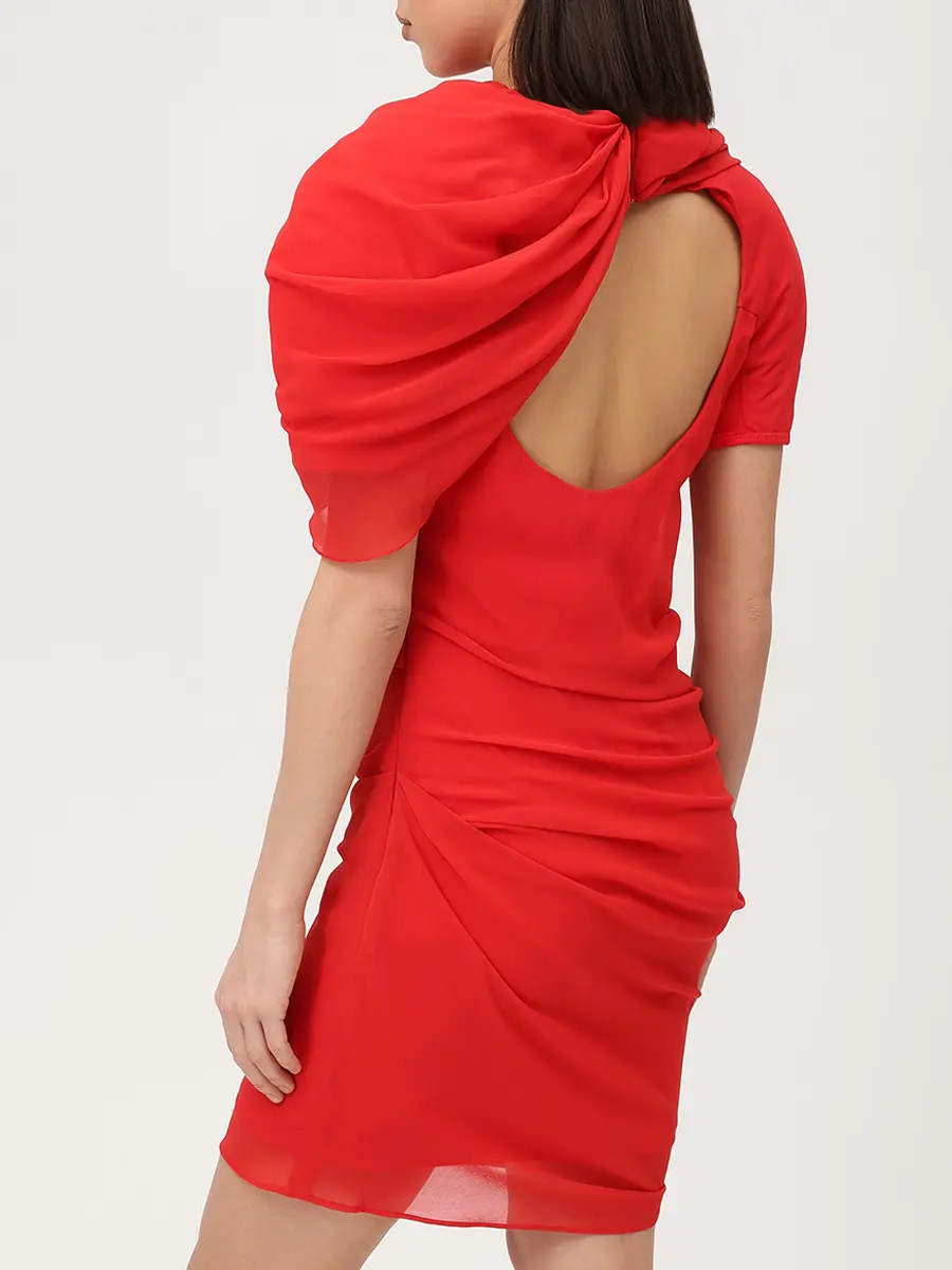 Платье хлопковое JACQUEMUS 24HDRW00130CW00383 470 Красный  Фото 3