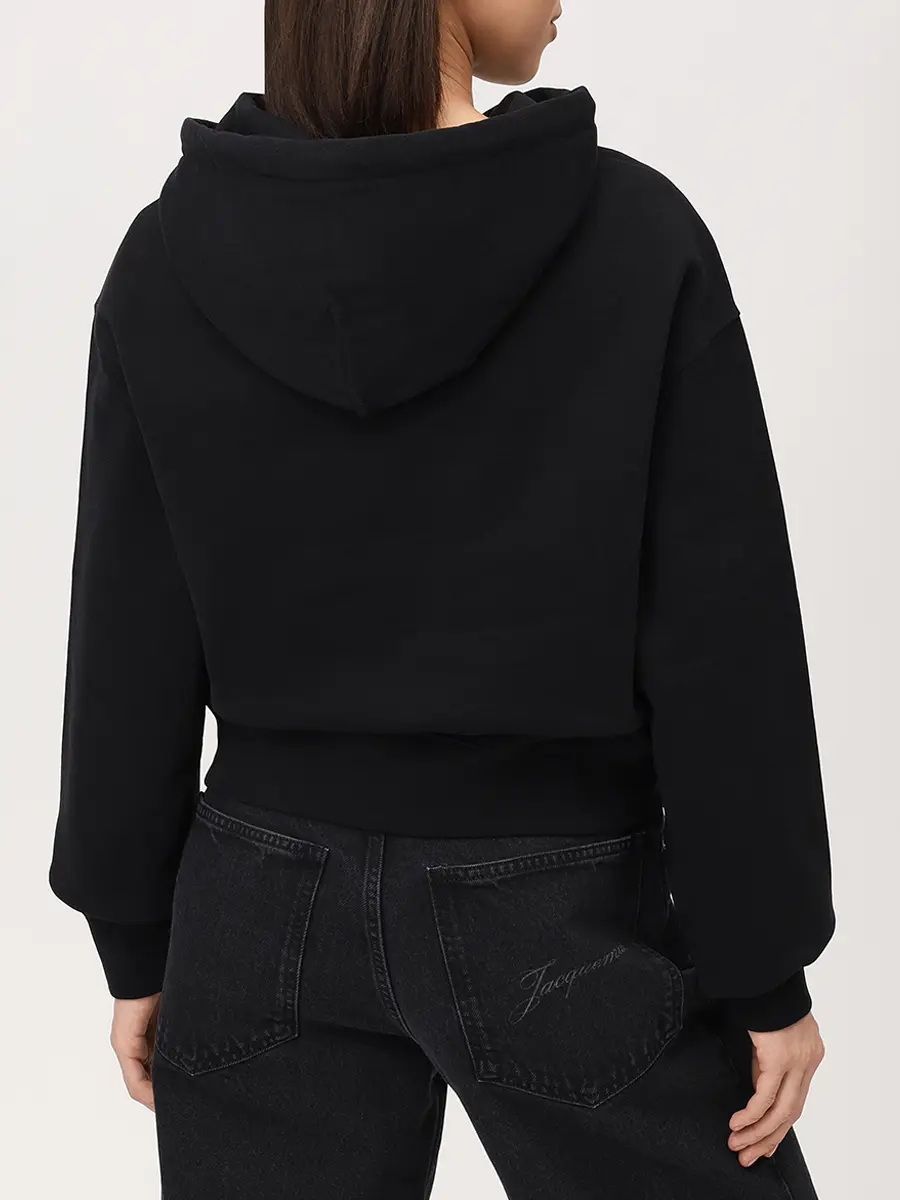 Худи хлопковое JACQUEMUS 24EHOW00247AJ00109 990 Черный  Фото 3