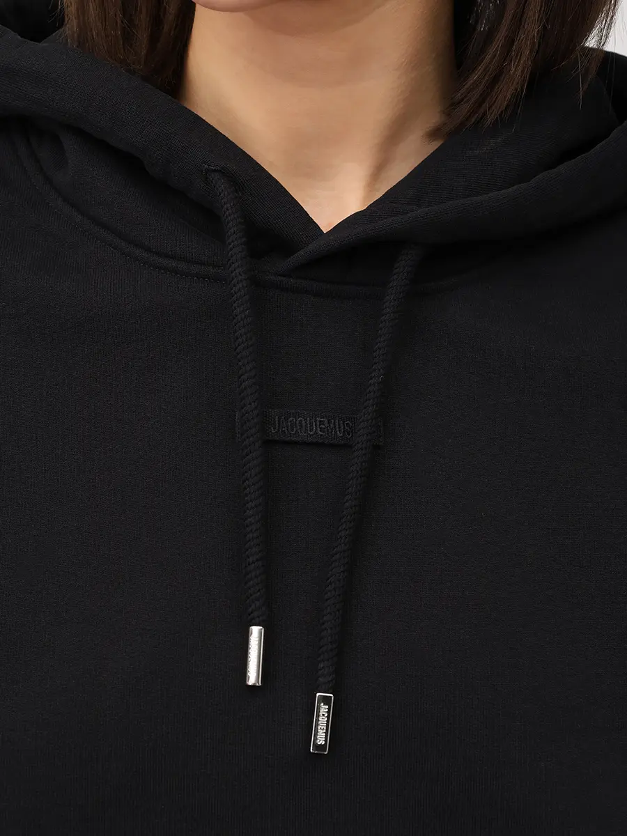 Худи хлопковое JACQUEMUS 24EHOW00247AJ00109 990 Черный  Фото 5