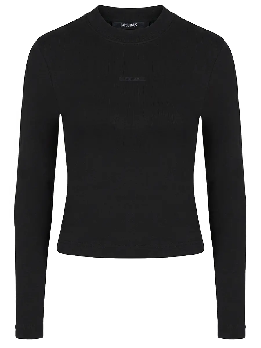 Лонгслив хлопковый JACQUEMUS 24ETSW00155AJ00124 990 Черный 