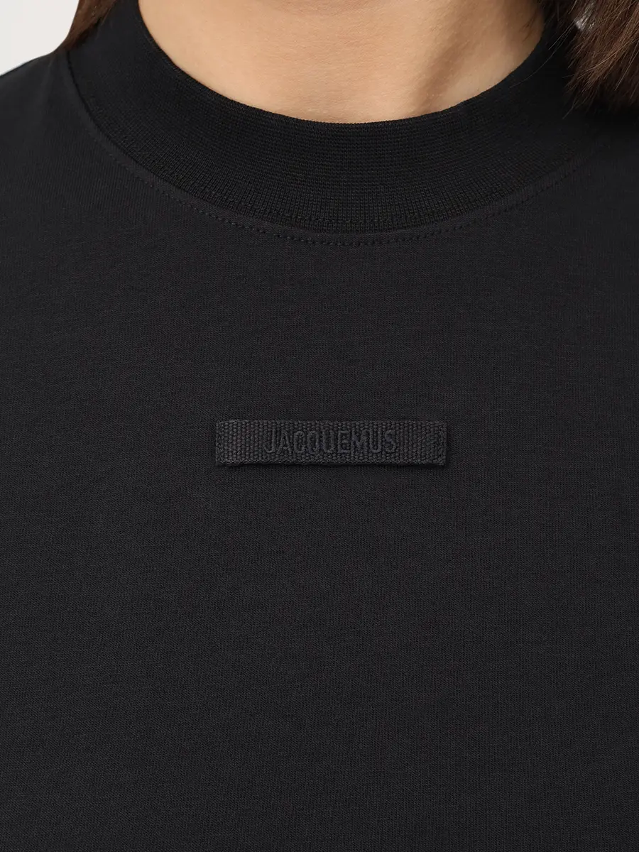 Лонгслив хлопковый JACQUEMUS 24ETSW00155AJ00124 990 Черный  Фото 5