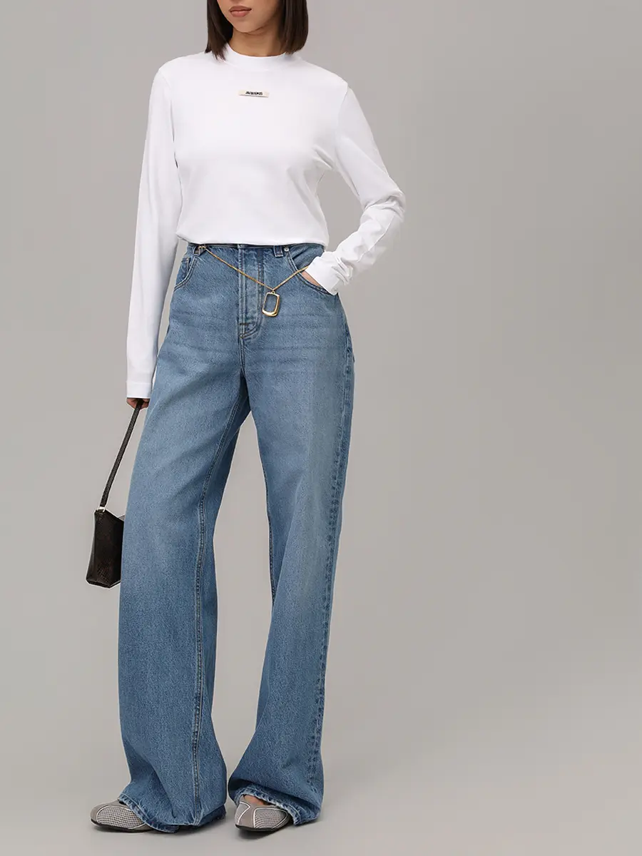 Джинсы хлопковые JACQUEMUS 25HPAW00036AD00038 33C Синий  Фото 2