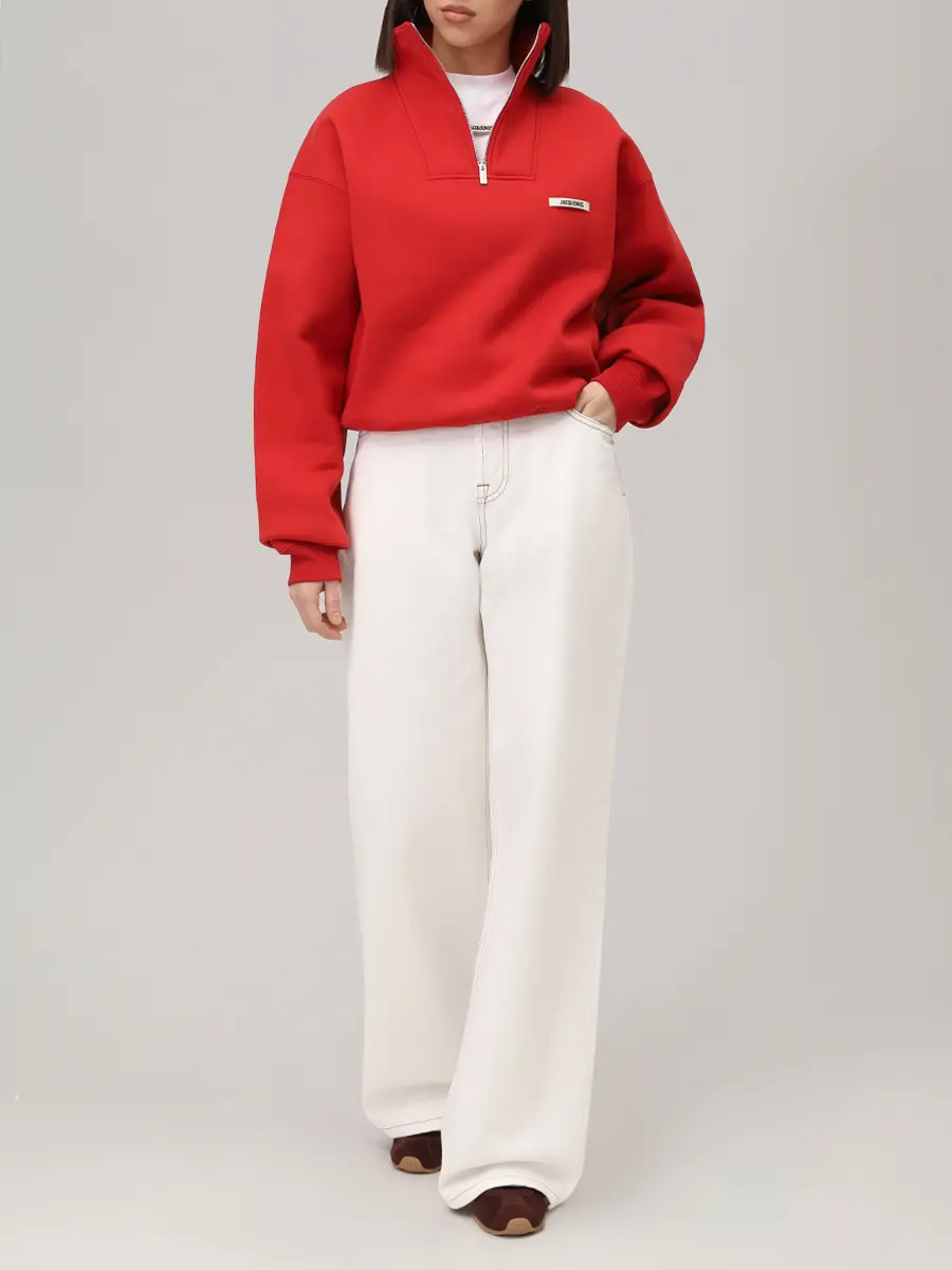 Толстовка хлопковая JACQUEMUS 25HSSW00210AJ00174 470 Красный  Фото 2