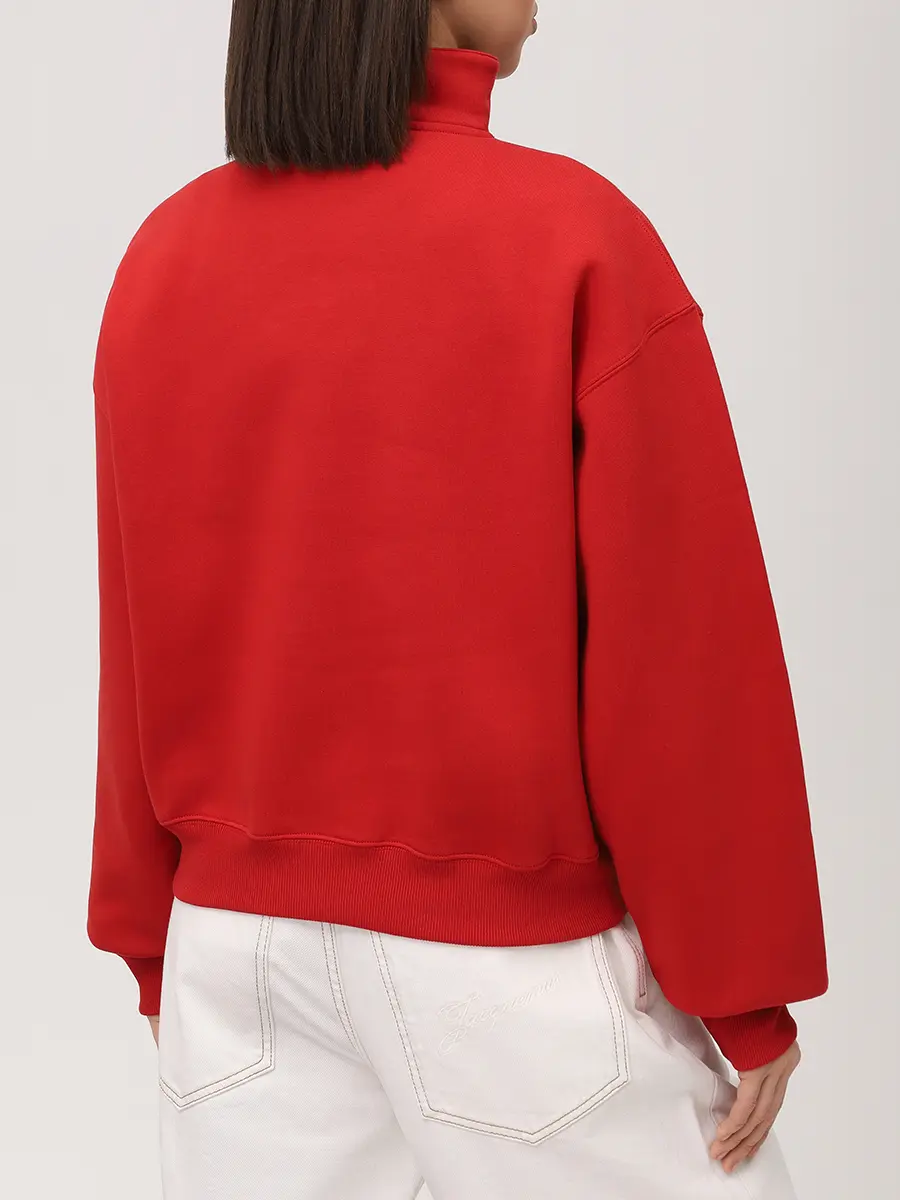 Толстовка хлопковая JACQUEMUS 25HSSW00210AJ00174 470 Красный  Фото 3