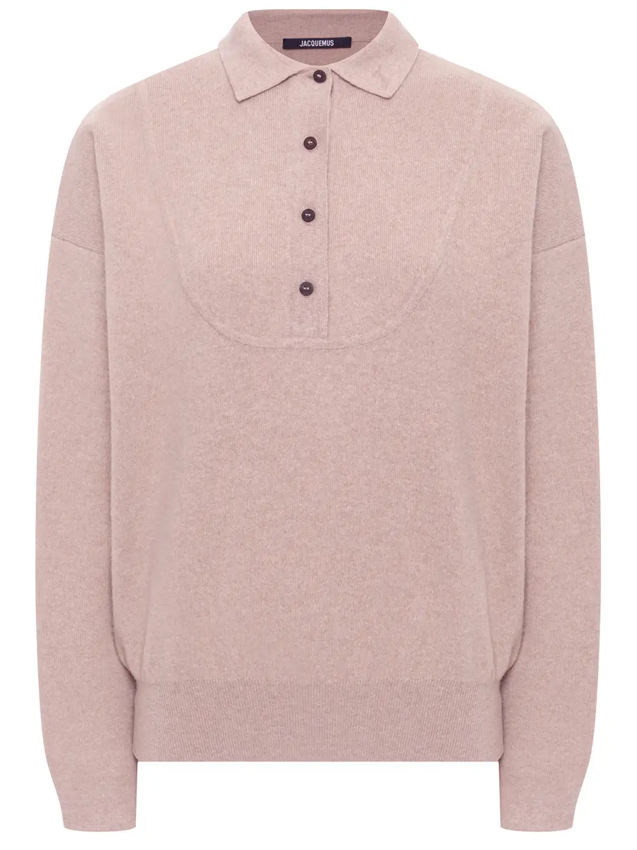 Поло шерстяное JACQUEMUS 25HSWW00623AK00276 150 Бежевый 