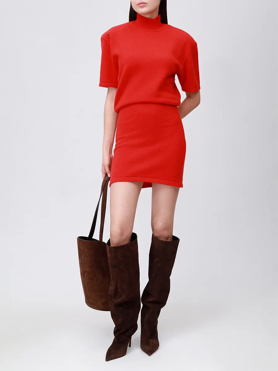Платье шерстяное JACQUEMUS 25HDRW00713AK00282 470 Красный  Фото 2