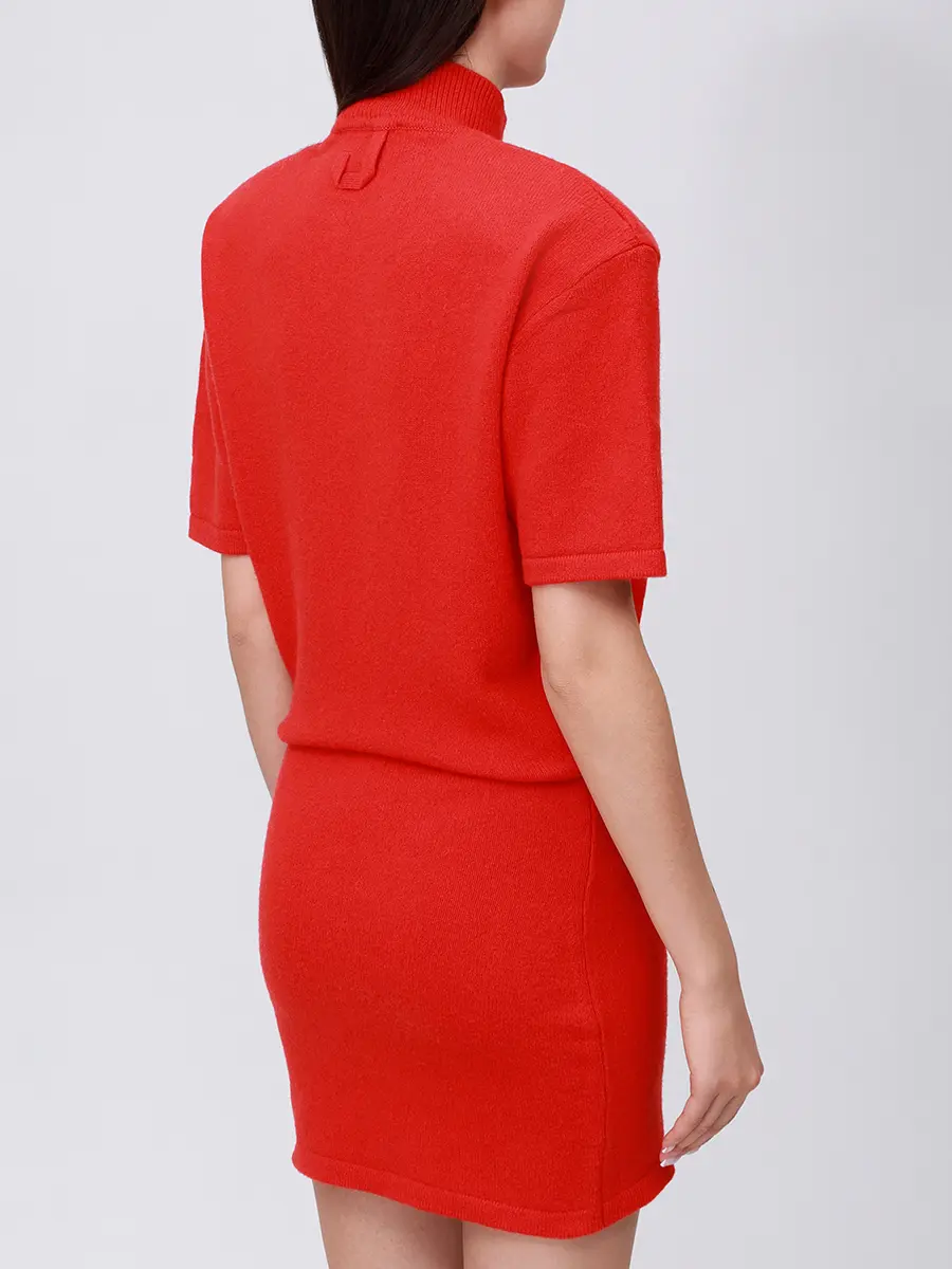 Платье шерстяное JACQUEMUS 25HDRW00713AK00282 470 Красный  Фото 3