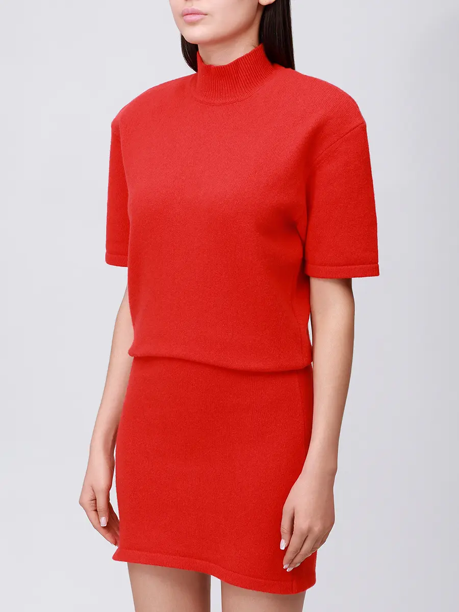 Платье шерстяное JACQUEMUS 25HDRW00713AK00282 470 Красный  Фото 4