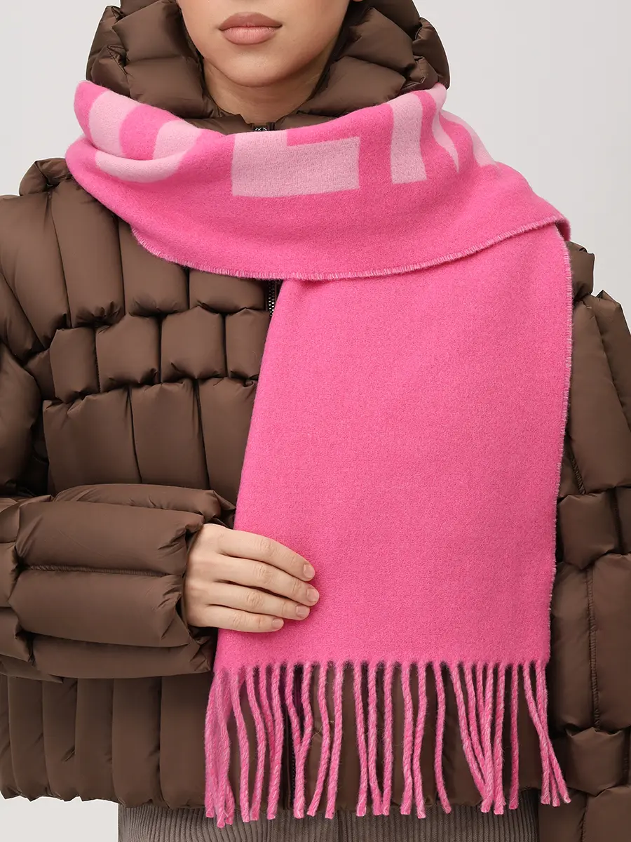 Шарф шерстяной JACQUEMUS 22HACU00435AOT4001 043 Розовый  Фото 2