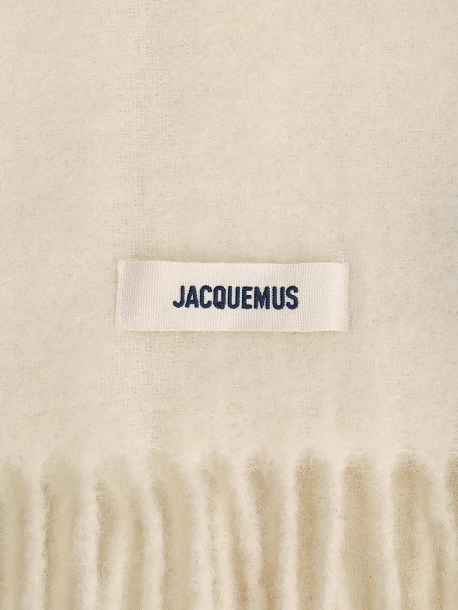 Шарф шерстяной JACQUEMUS 24HACU00572BOT4032 110 Белый  Фото 3