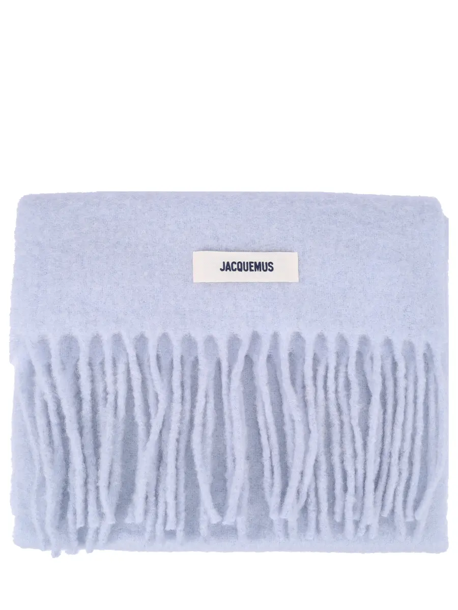 Шарф шерстяной JACQUEMUS 24HACU00572BOT4032 635 Голубой 