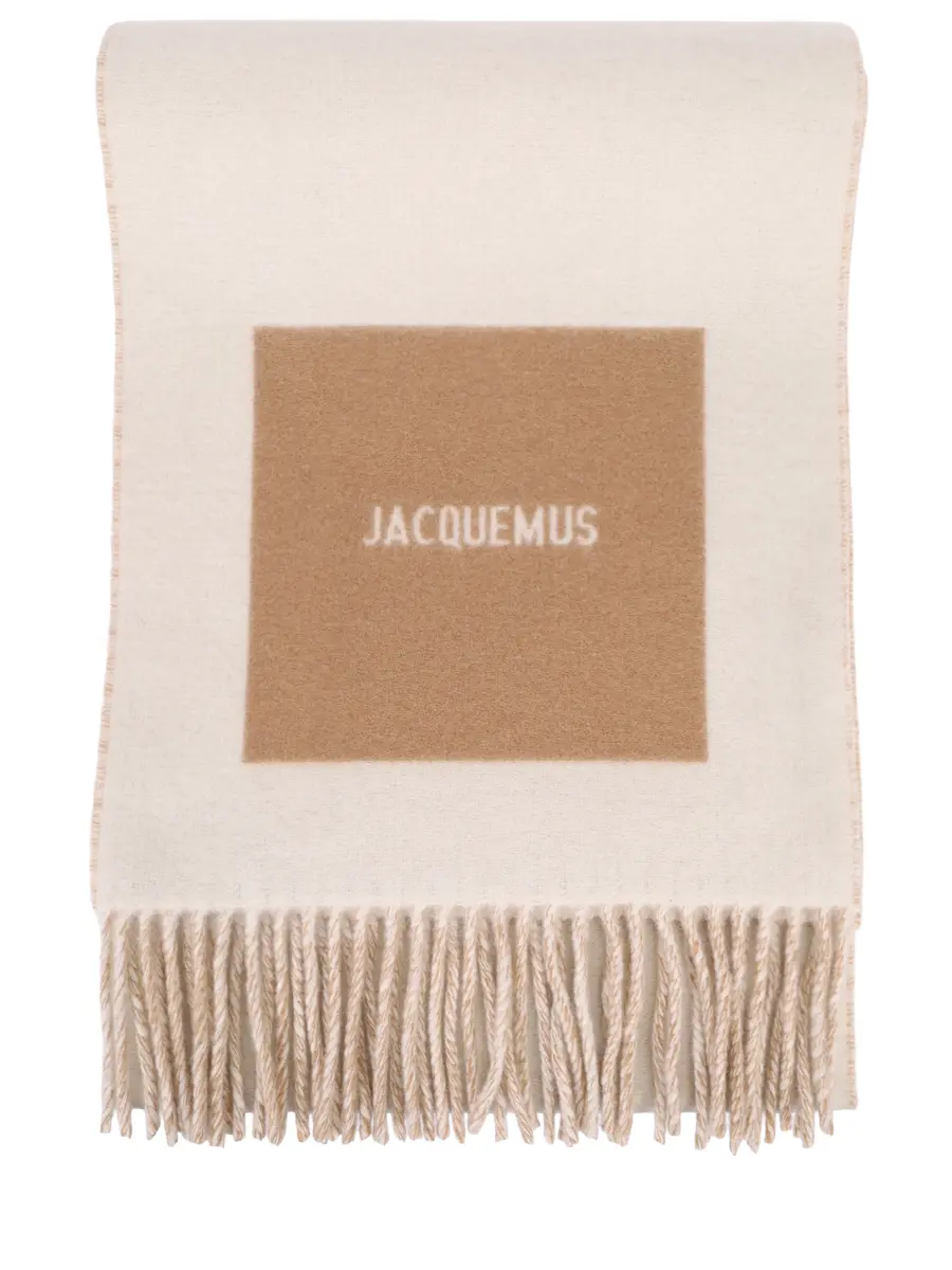 Шарф шерстяной JACQUEMUS 24HACU00579AOT4044 015 Бежевый 
