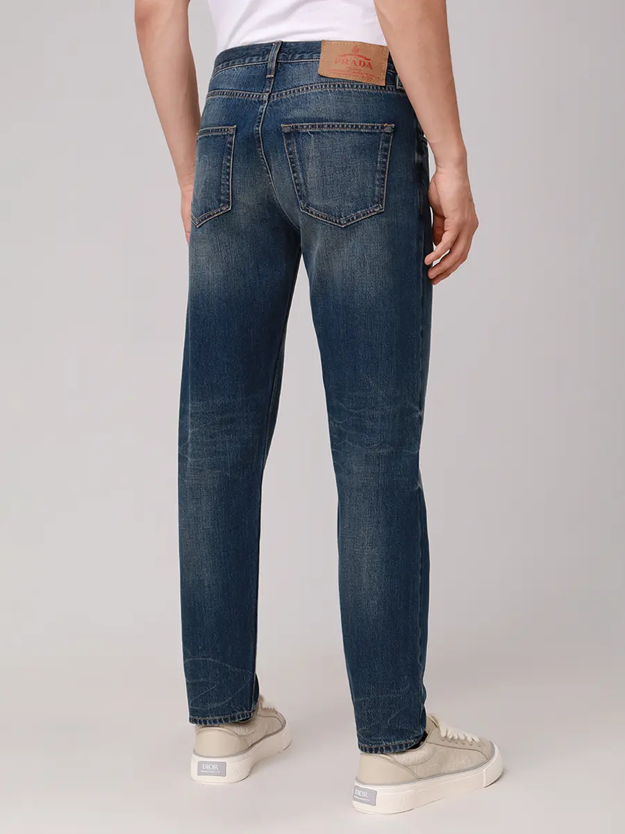 Джинсы из хлопка PRADA GEP427SOOO164B F0008 Деним  Фото 3
