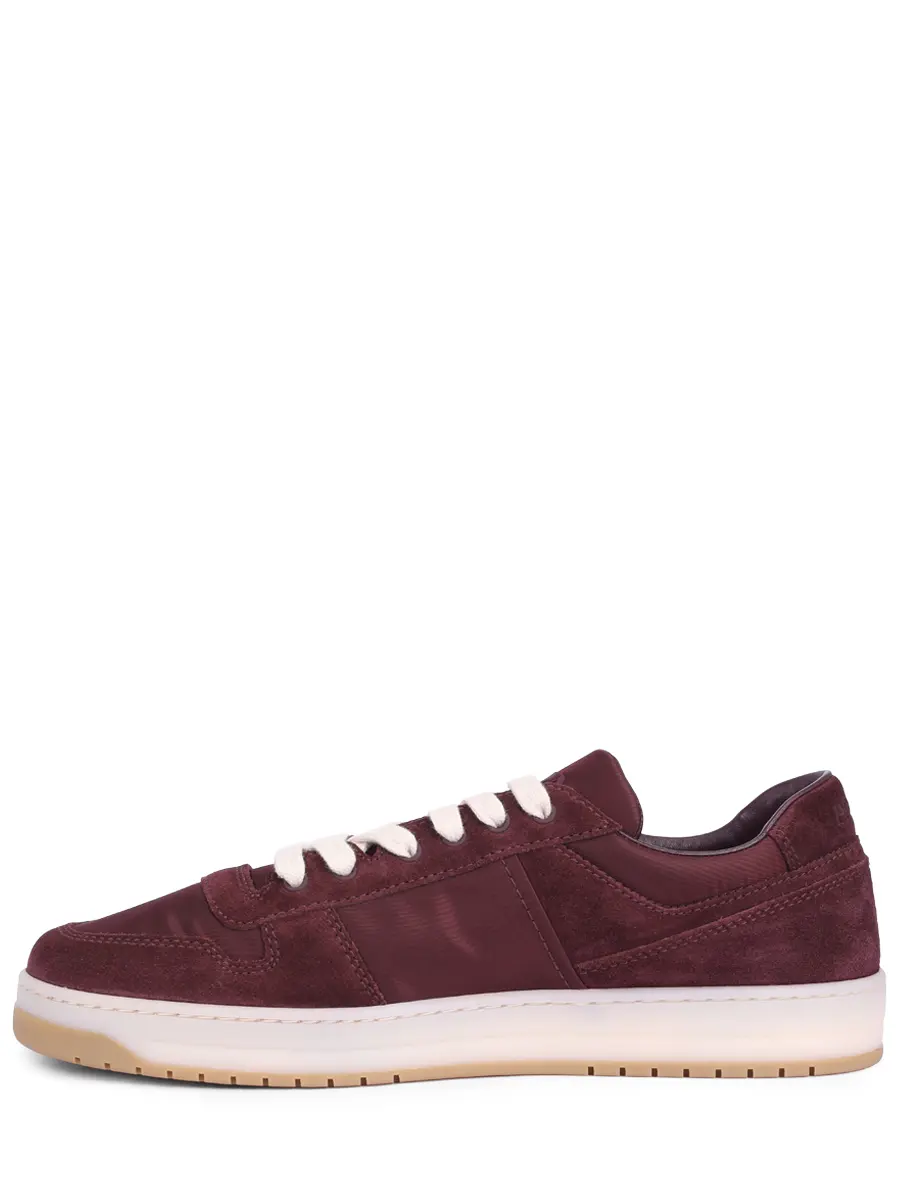 Кеды комбинированные PRADA 2EE364FD002D7R F0007 Бордовый  Фото 3