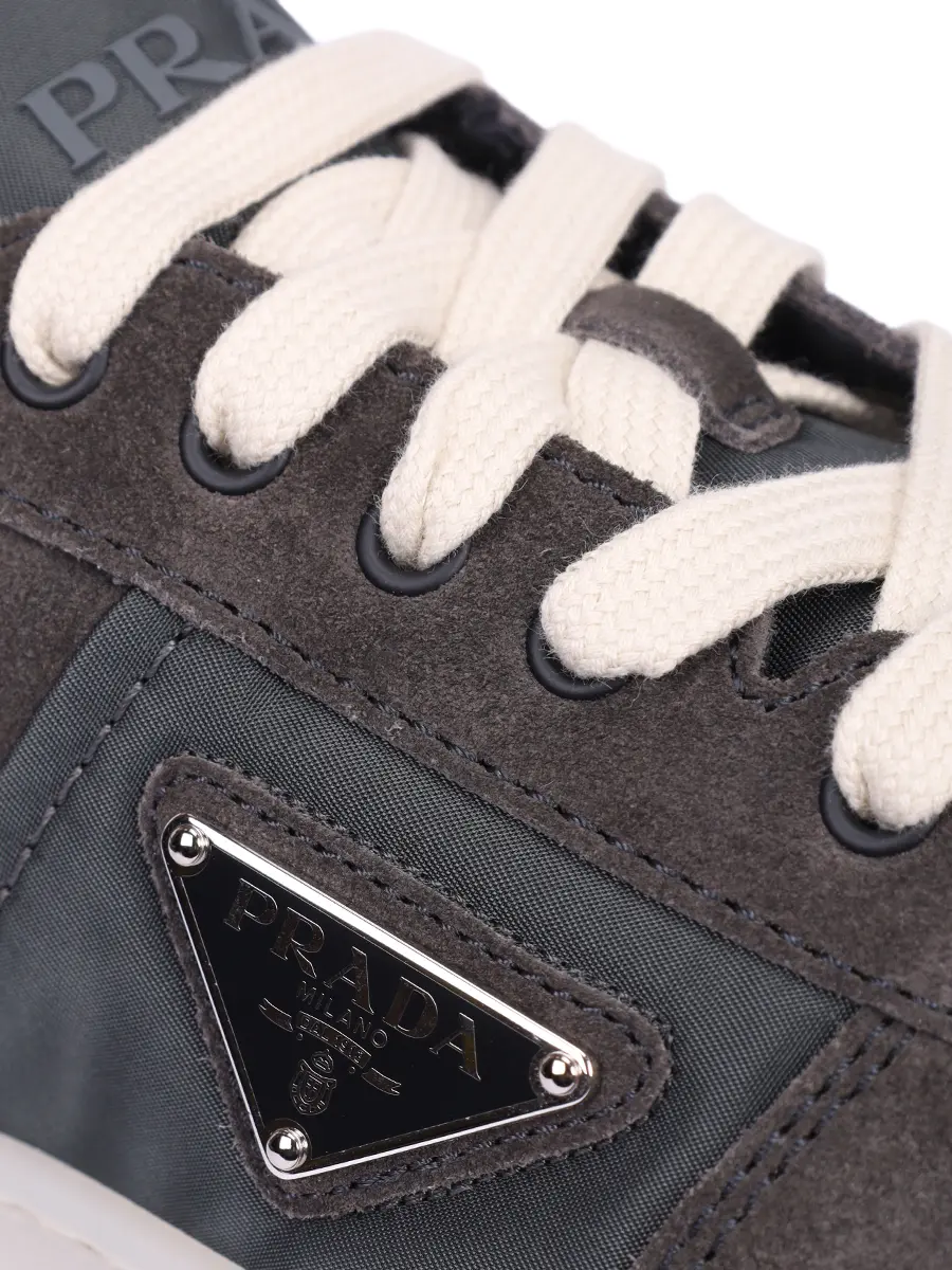 Кеды комбинированные PRADA 2EE364FD002D7R F063H Серый  Фото 5