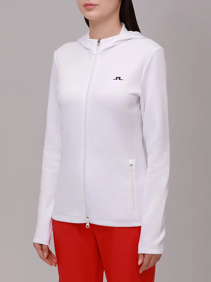 Олимпийка однотонная J.LINDEBERG GWJS13439 0000 Белый  Фото 4