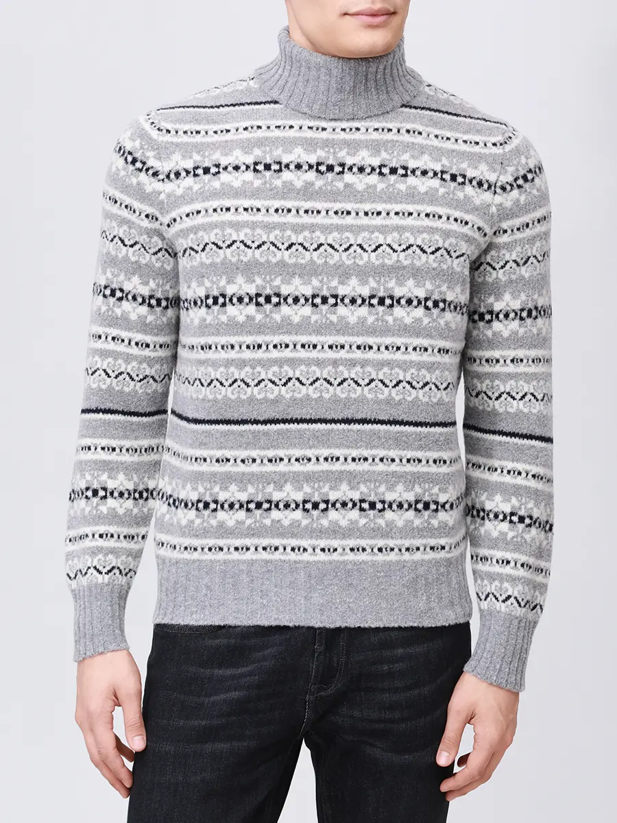 Свитер шерстяной GRAN SASSO 23173/24018/050 Серый  Фото 4