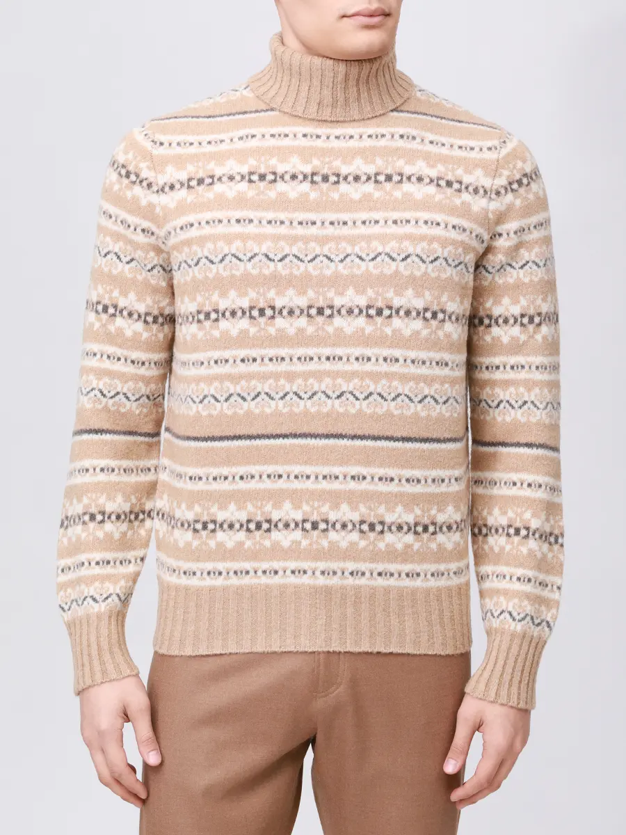 Свитер шерстяной GRAN SASSO 23173/24018/110 Бежевый  Фото 4