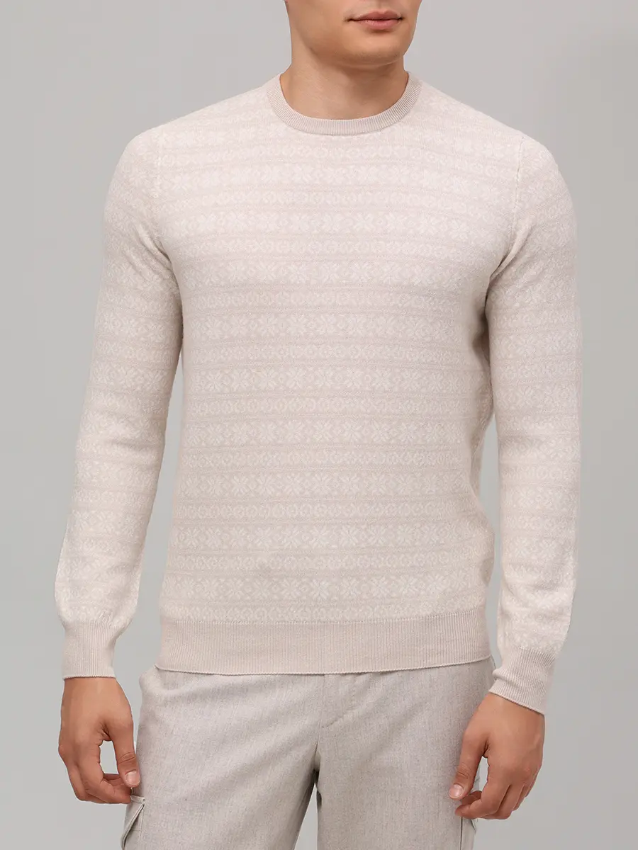 Джемпер шерстяной GRAN SASSO 58124/19655/113 Бежевый  Фото 4