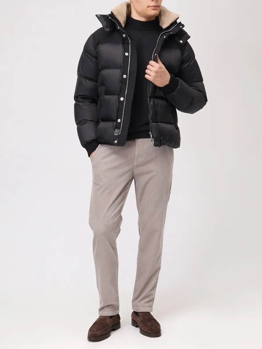 Пуховик стеганый MOORER JAKE-SHK MOUBO100161 U0005 Черный  Фото 2