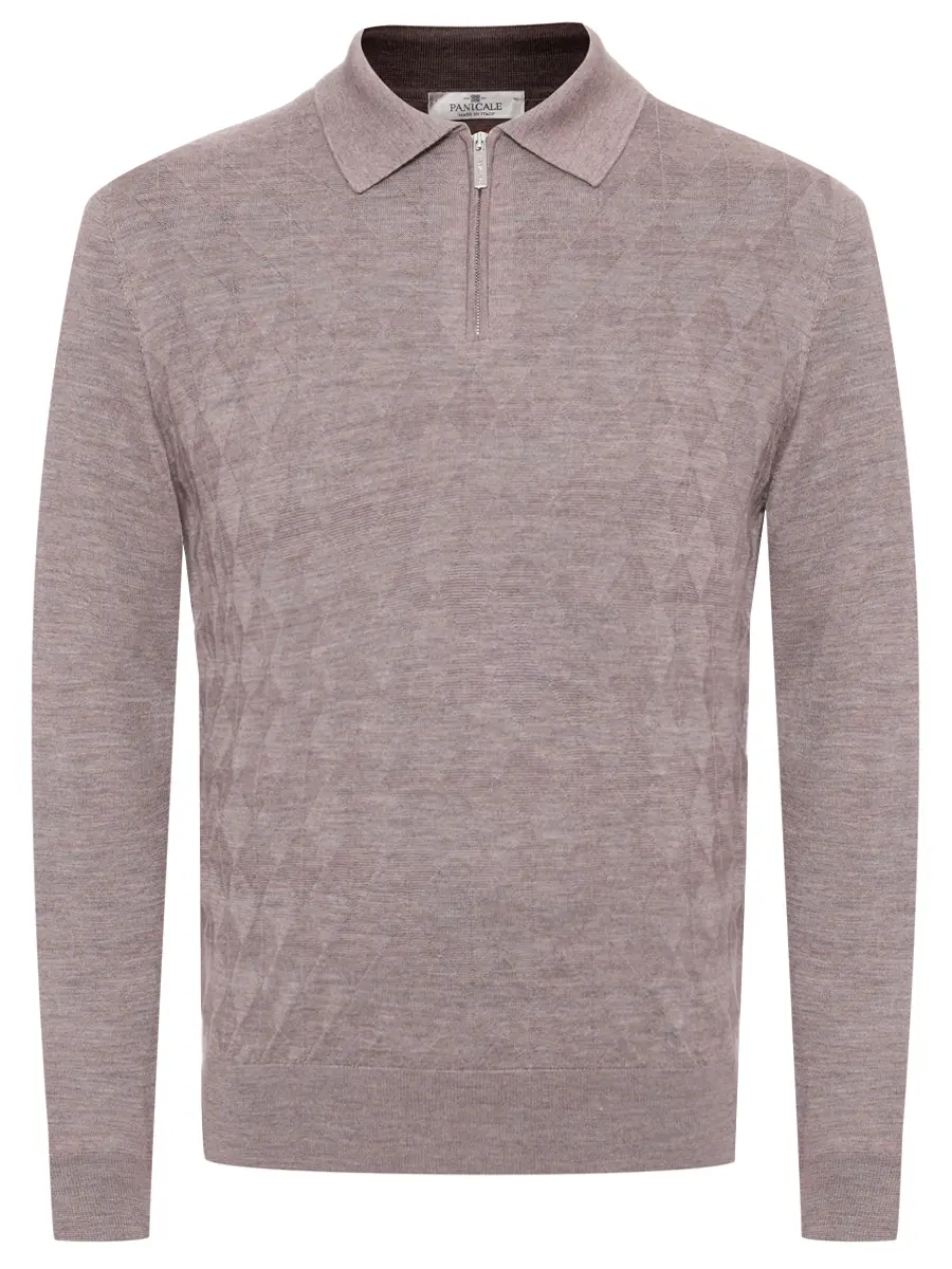 Поло из шерсти и шелка PANICALE U370303PZ 0270 Бежевый 