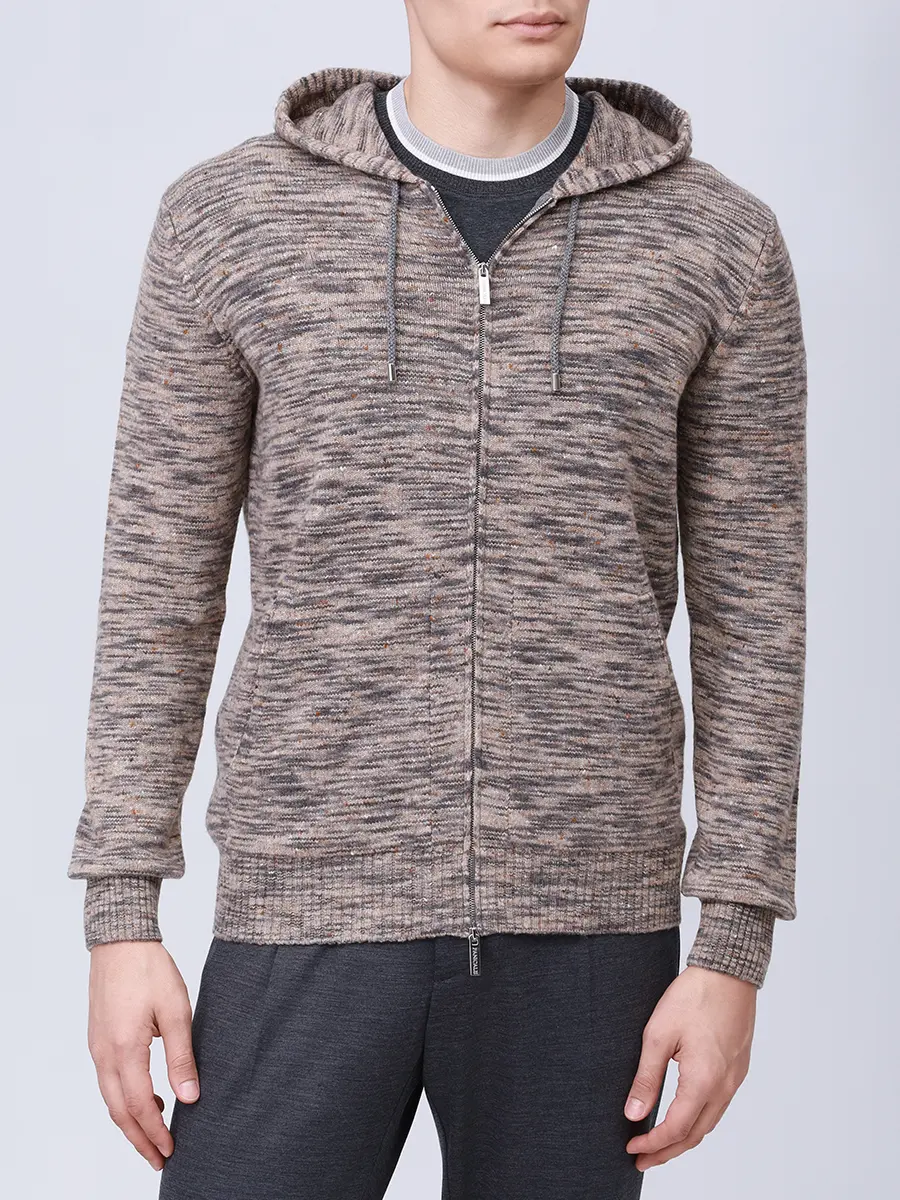 Кардиган из шерсти и кашемира PANICALE U370757CA 0275 Бежевый  Фото 4