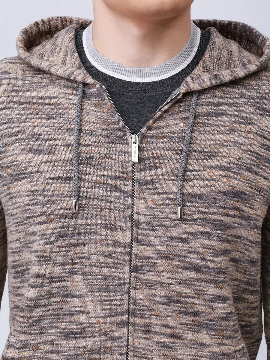 Кардиган из шерсти и кашемира PANICALE U370757CA 0275 Бежевый  Фото 5