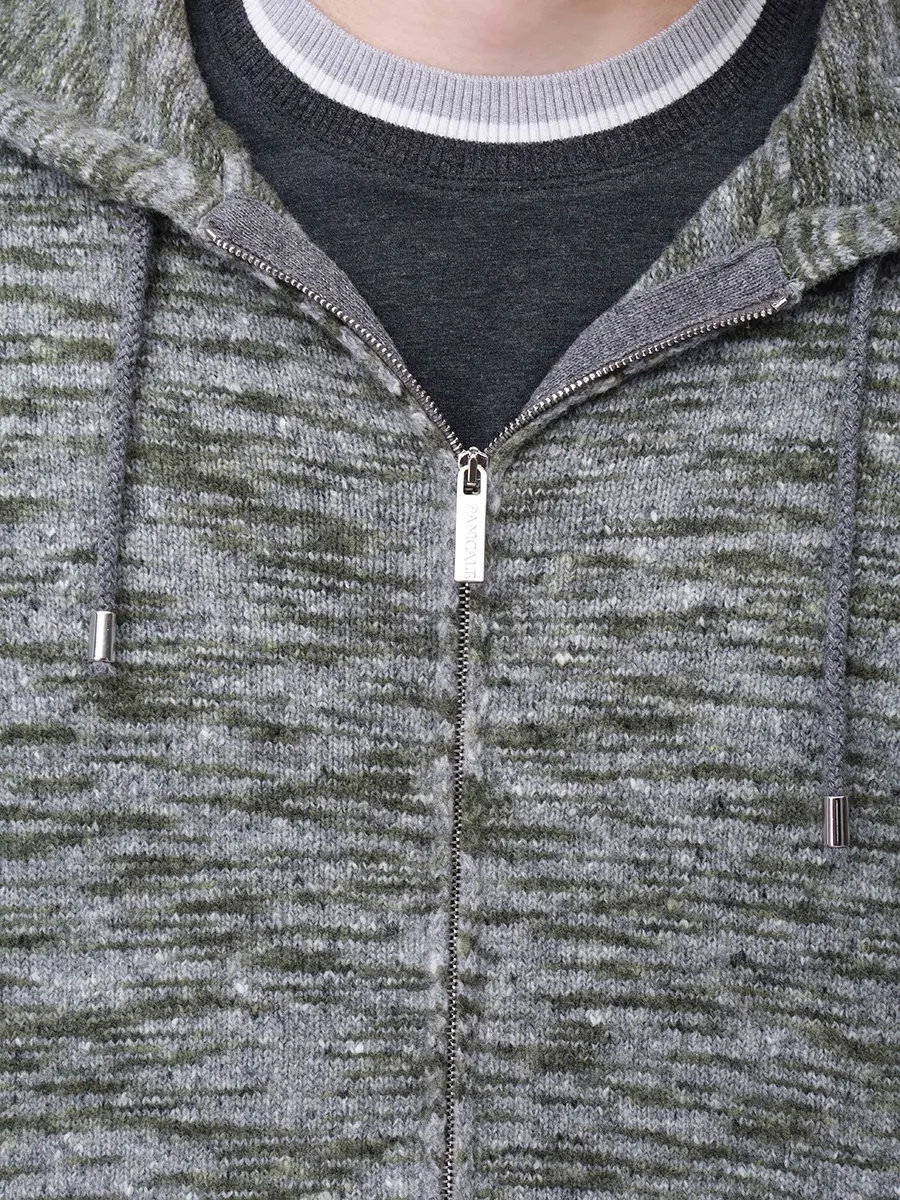 Кардиган из шерсти и кашемира PANICALE U370757CA 0645 Зеленый  Фото 5