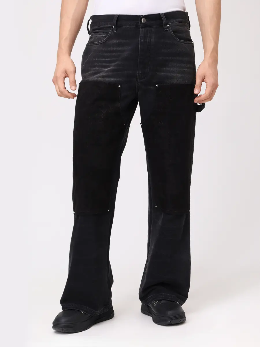 Джинсы Regular Fit хлопковые AMIRI AMDNGH1091 Черный  Фото 4