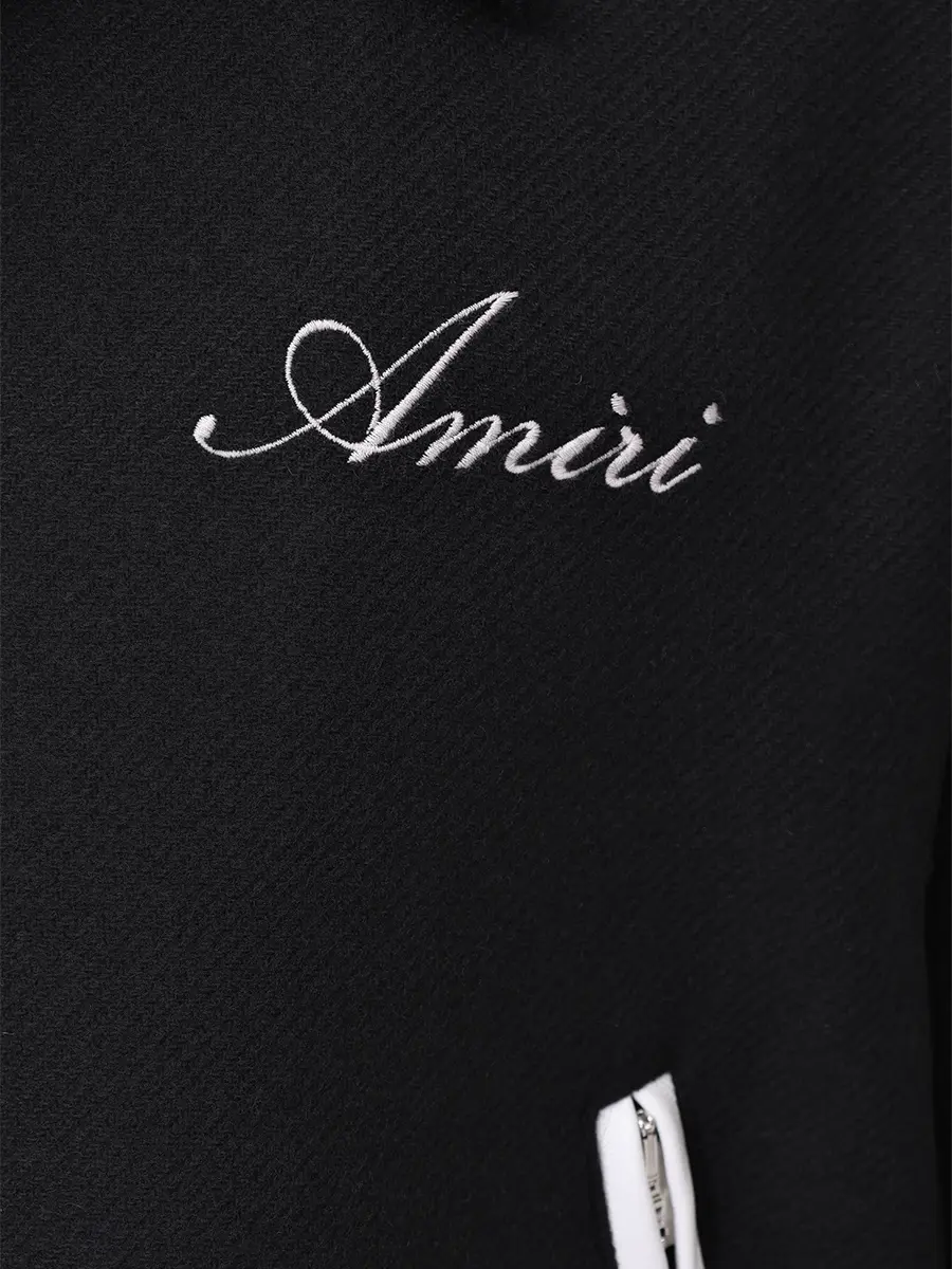 Бомбер шерстяной AMIRI AMOUVY1007 Черный  Фото 5