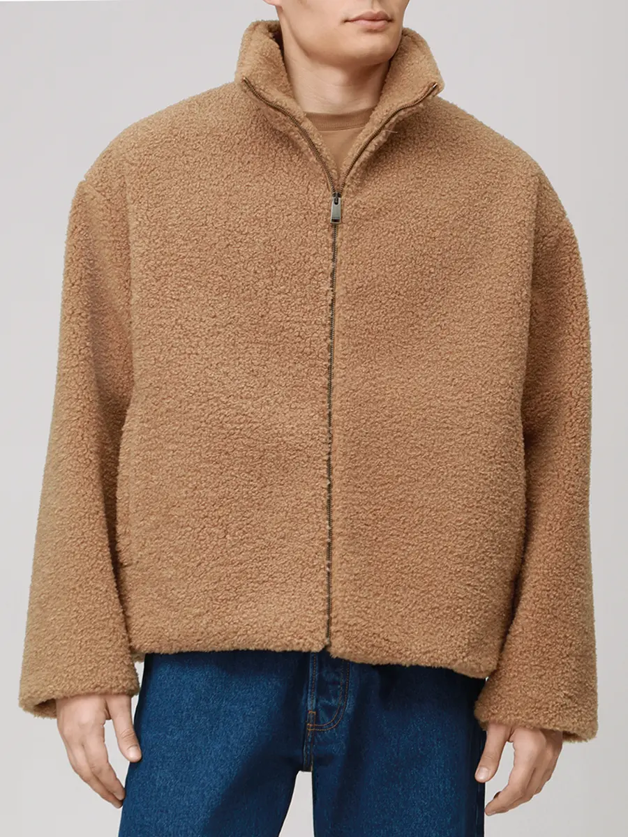 Куртка из экомеха DARKPARK MJA10 FAC110 Коричневый  Фото 4