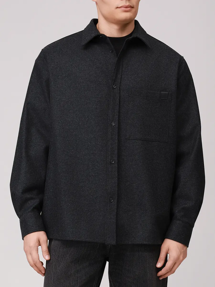 Рубашка шерстяная DARKPARK MSH09 FAW02 Серый  Фото 4