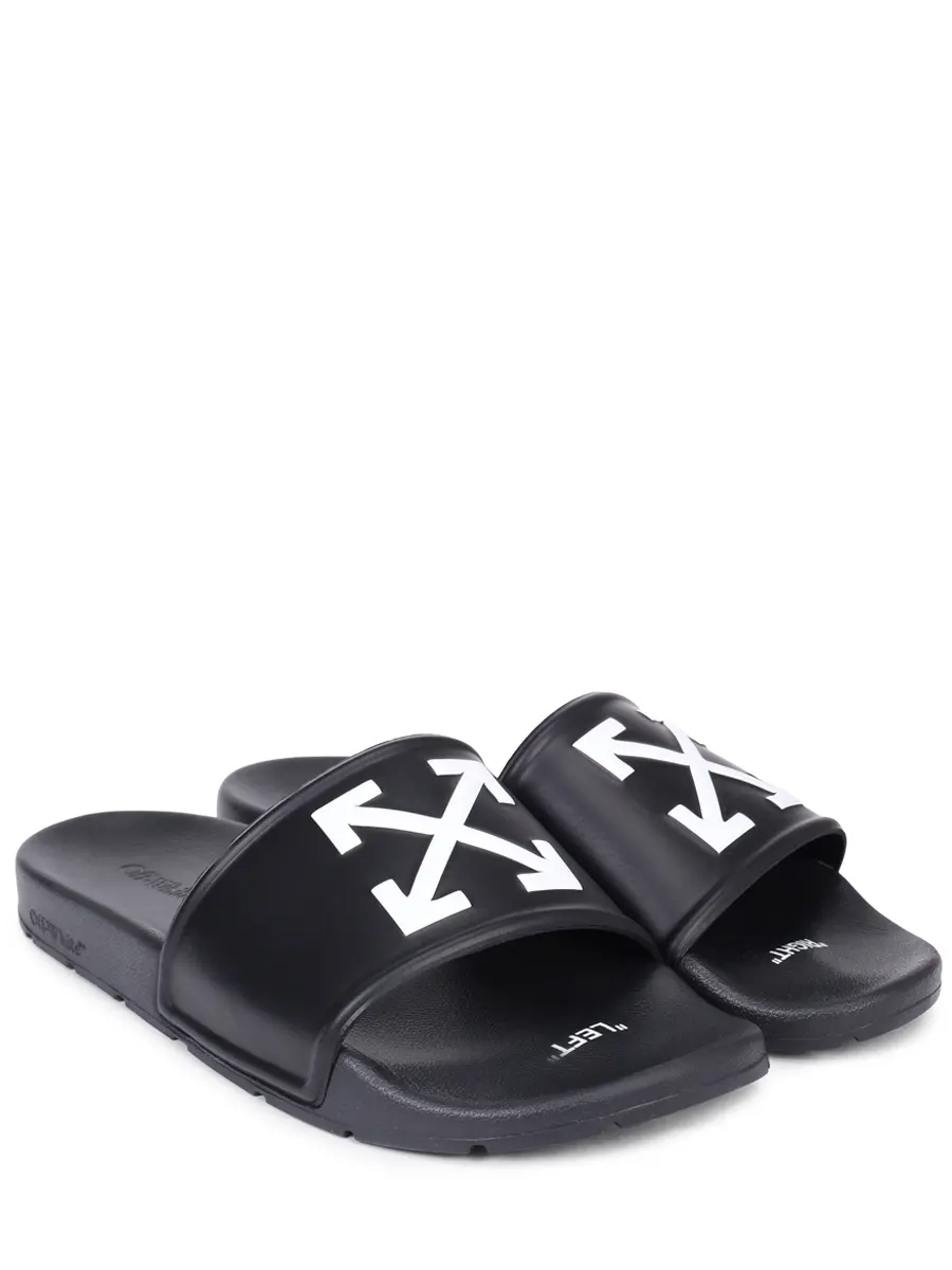 Шлепанцы резиновые OFF-WHITE OMIU003C99MAT0011001 Черный  Фото 2