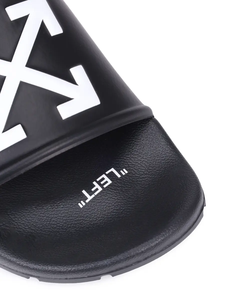 Шлепанцы резиновые OFF-WHITE OMIU003C99MAT0011001 Черный  Фото 5