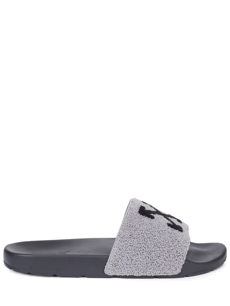 Шлепанцы комбинированные OFF-WHITE OMIU003F25FAB0017010 Серый 