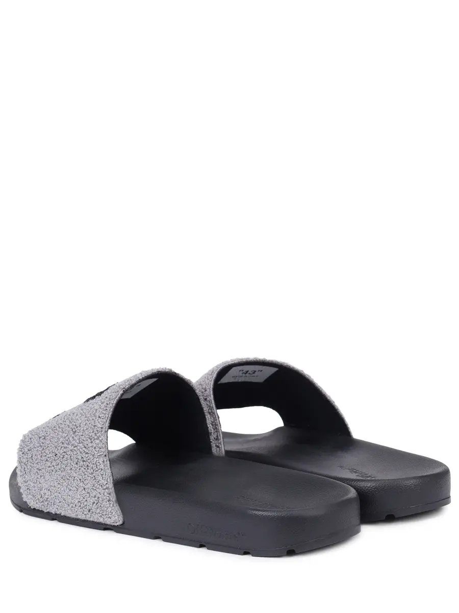 Шлепанцы комбинированные OFF-WHITE OMIU003F25FAB0017010 Серый  Фото 4