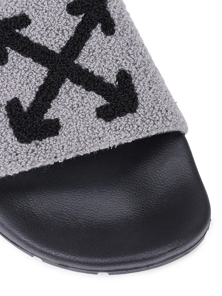 Шлепанцы комбинированные OFF-WHITE OMIU003F25FAB0017010 Серый  Фото 5