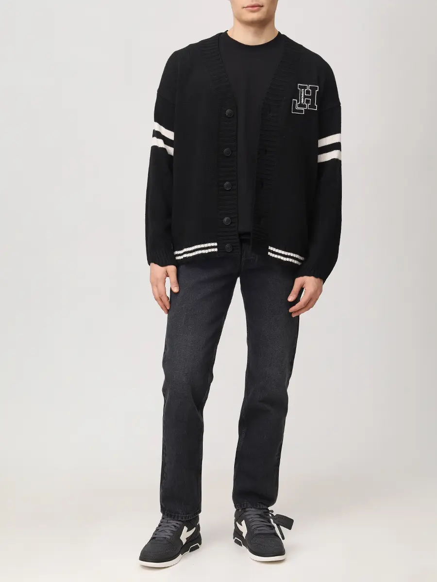 Джинсы Slim Fit хлопковые OFF-WHITE OMYA175C99DEN0011300 Черный  Фото 2