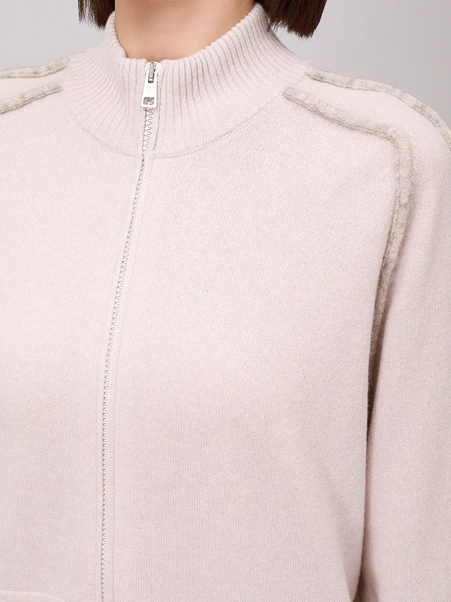 Олимпийка шерстяная PANICALE D370224GZ 37D29 0221 Бежевый  Фото 5