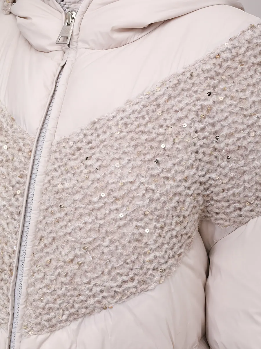 Пуховик стеганый PANICALE D371024GZ 37D58A 0911 Серый  Фото 5