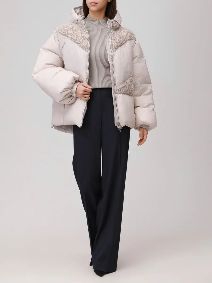 Пуховик стеганый PANICALE D371027CA/TU 37D58B 0911 Серый  Фото 2