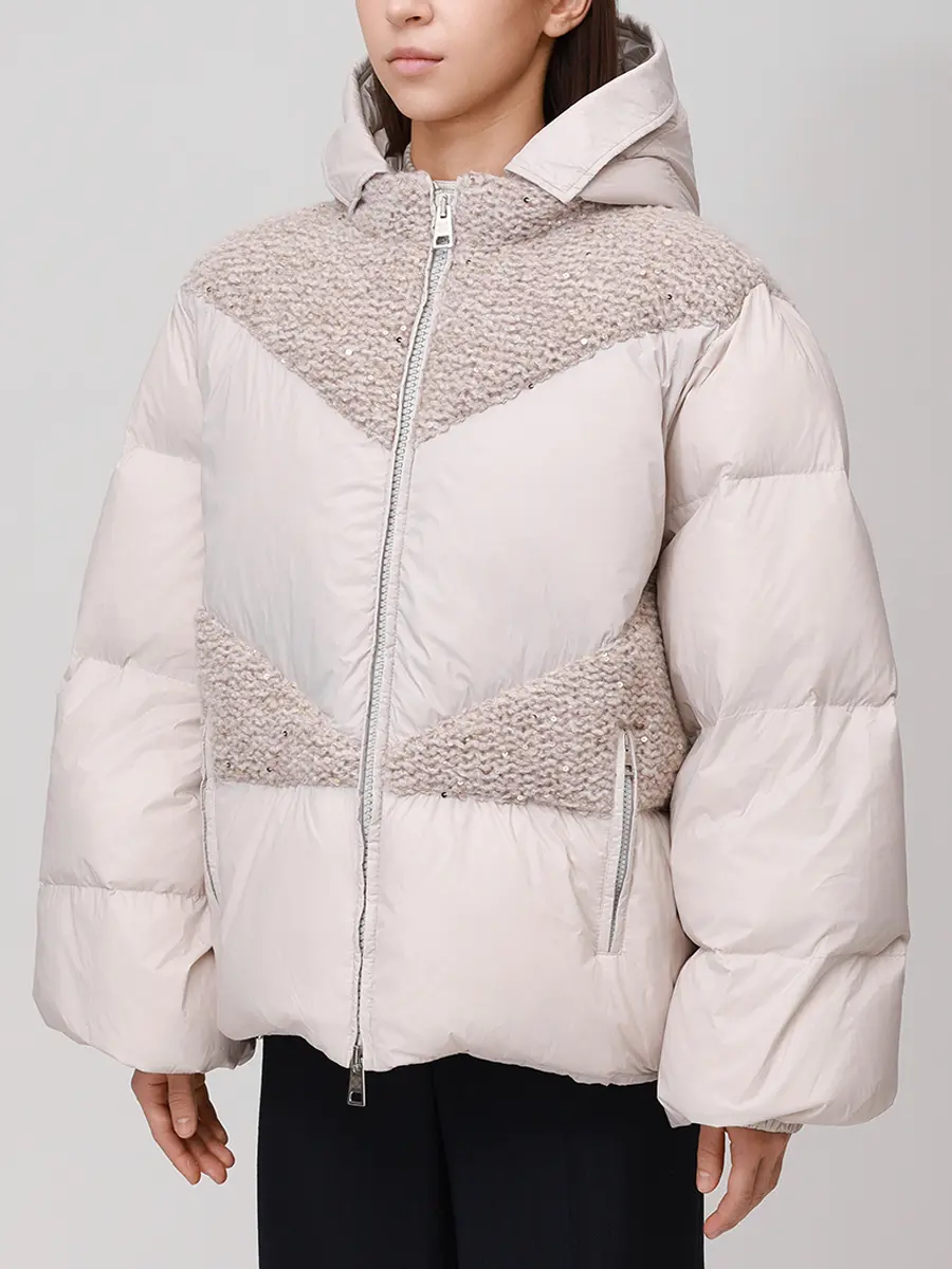 Пуховик стеганый PANICALE D371027CA/TU 37D58B 0911 Серый  Фото 4