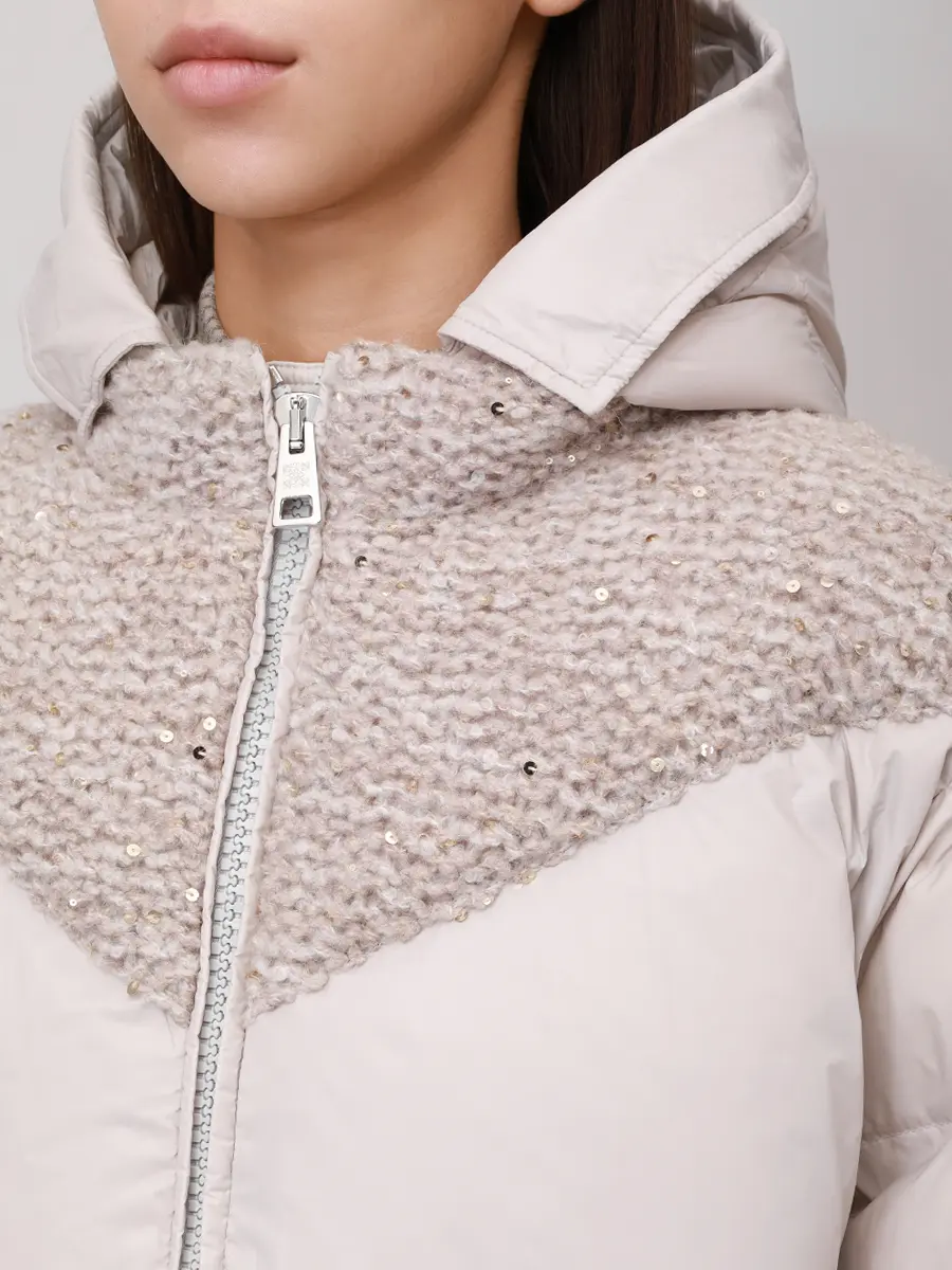 Пуховик стеганый PANICALE D371027CA/TU 37D58B 0911 Серый  Фото 5