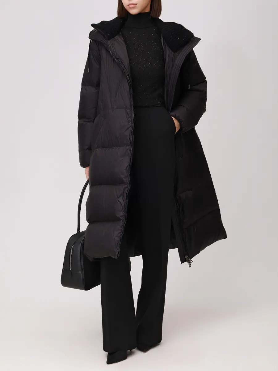 Пуховик стеганый PANICALE D371026CA 37D39A 0995 Черный  Фото 2