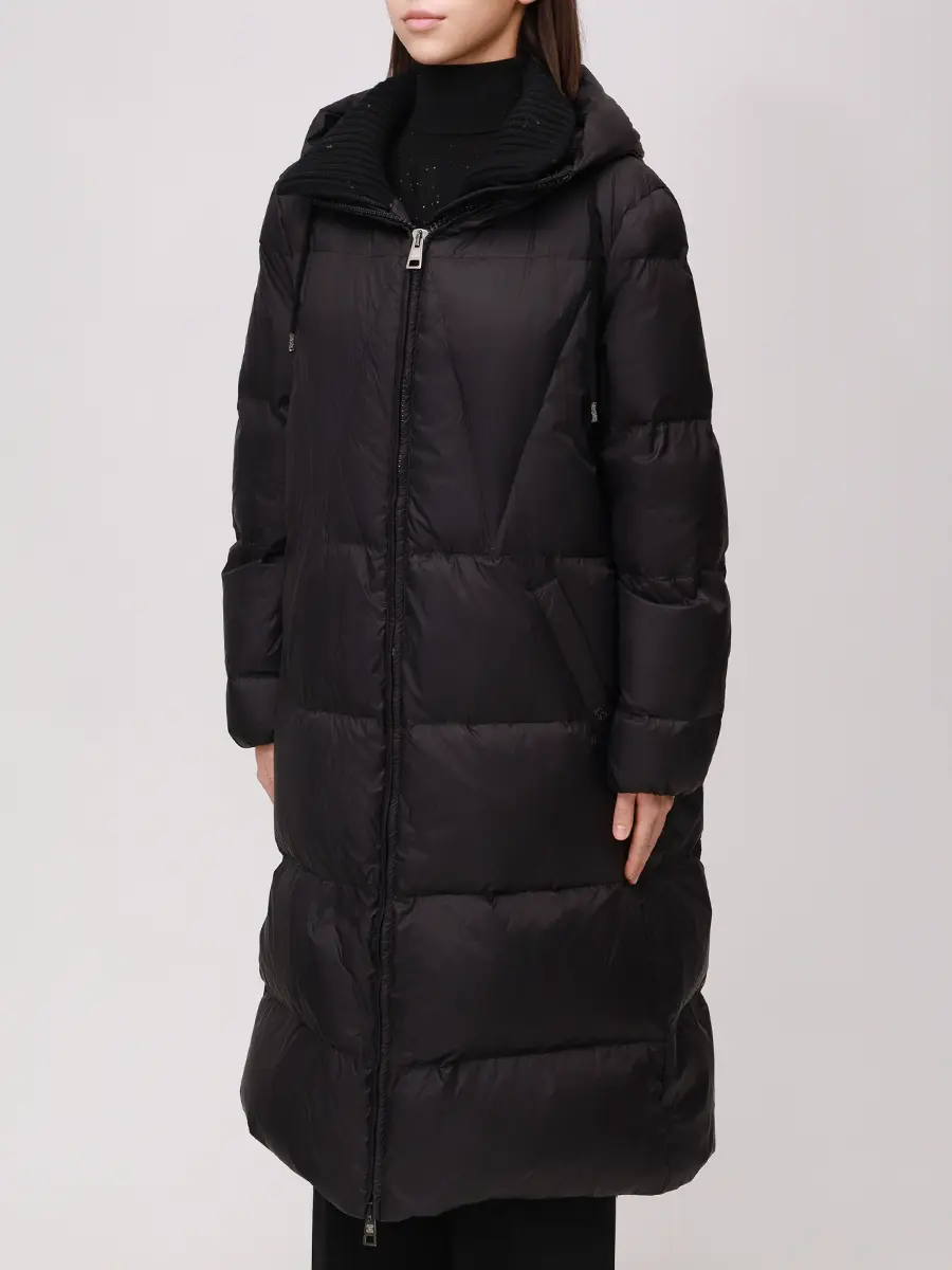 Пуховик стеганый PANICALE D371026CA 37D39A 0995 Черный  Фото 4