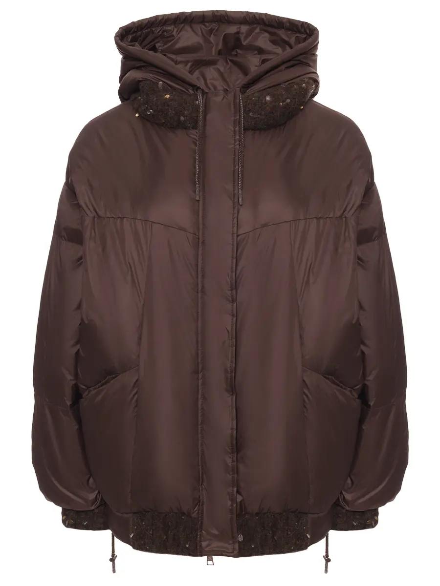 Пуховик стеганый PANICALE D371028CA 37D40A 0295 Темно- Коричневый 