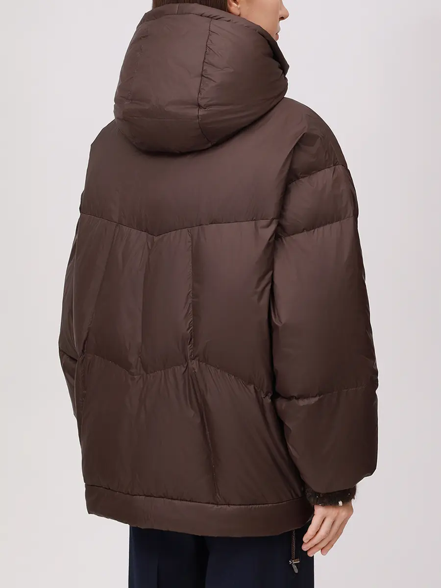 Пуховик стеганый PANICALE D371028CA 37D40A 0295 Темно- Коричневый  Фото 3